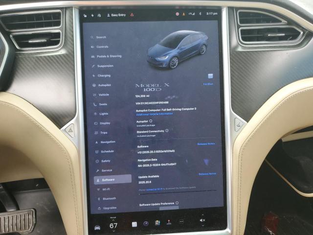 5YJXCAE23HF050488 - 2017 TESLA MODEL X GRAY photo 9