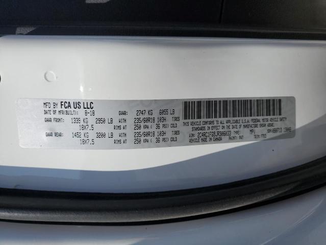 2C4RC1FG9JR306033 - 2018 CHRYSLER PACIFICA TOURING PLUS Ağ foto 14