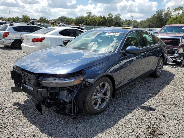 1HGCY2F66PA050694 - 2023 HONDA ACCORD HYBRID EXL BLUE photo 1