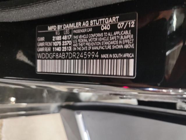 WDDGF8AB7DR245994 - 2013 MERCEDES-BENZ C 300 4MATIC BLACK photo 13
