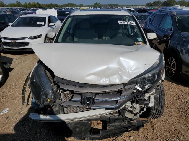 5J6RM4H76CL080373 - 2012 HONDA CR-V EXL WHITE photo 5