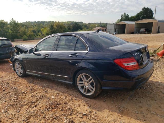 WDDGF4HB1CA607359 - 2012 MERCEDES-BENZ C 250 BLUE photo 2