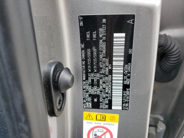 2T2ZZMCA3HC078908 - 2017 LEXUS RX 350 BASE GRAY photo 13