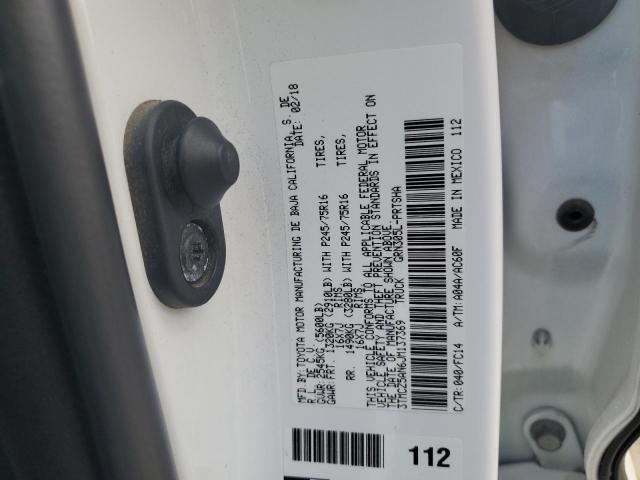 3TMCZ5AN6JM137369 - 2018 TOYOTA TACOMA DOUBLE CAB Ақ фото 13