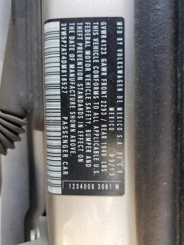 3VW5P7AT4DM818527 - 2013 VOLKSWAGEN BEETLE CREAM photo 13