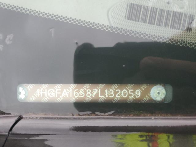 1HGFA16587L132059 - 2007 HONDA CIVIC LX Qızıl foto 12