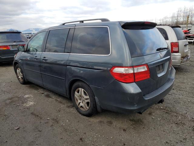 5FNRL38425B421590 - 2005 HONDA ODYSSEY EX BLUE photo 2