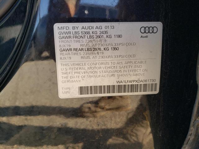 WA1LFAFPXDA061730 - 2013 AUDI Q5 PREMIUM PLUS Siyah fotoğraf 12