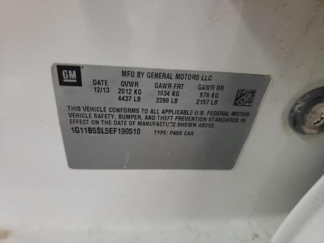 1G11B5SL5EF190510 - 2014 CHEVROLET MALIBU LS Blanco foto 12