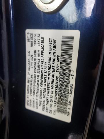 7FARW2H8XKE034998 - 2019 HONDA CR-V EXL Көк фото 12