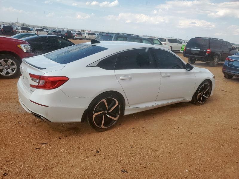 1HGCV1F31MA083638 - 2021 HONDA ACCORD SPORT WHITE photo 3