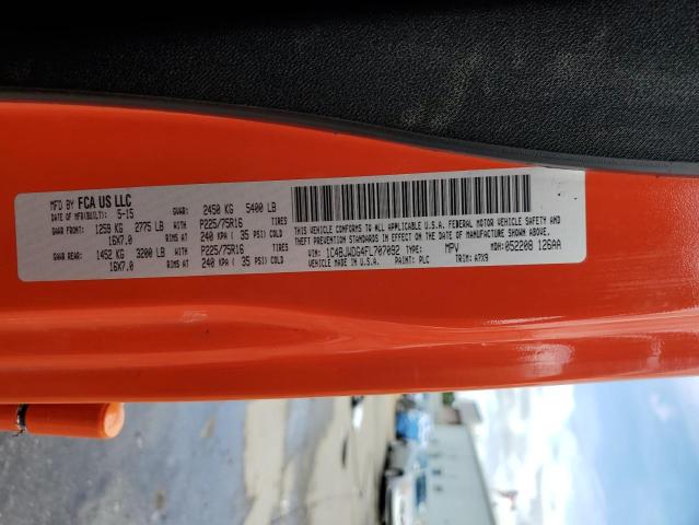 1C4BJWDG4FL707092 - 2015 JEEP WRANGLER U SPORT 橙色 照片 13