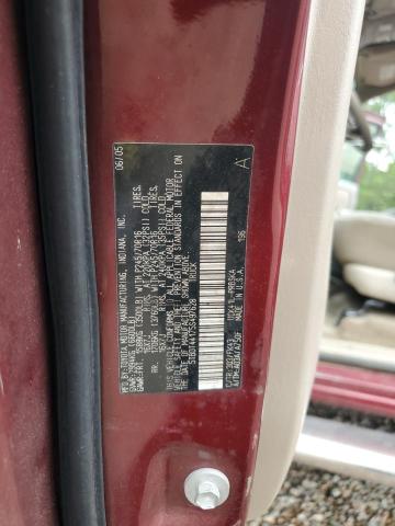 5TBDT44175S497628 - 2005 TOYOTA TUNDRA DOUBLE CAB SR5 BURGUNDY photo 12