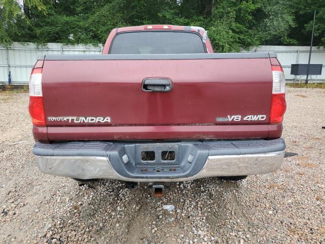 5TBDT44175S497628 - 2005 TOYOTA TUNDRA DOUBLE CAB SR5 BURGUNDY photo 6