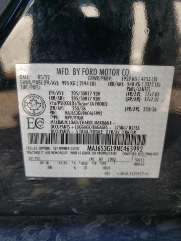 MAJ6S3GL9NC465992 - 2022 FORD ECOSPORT SE Siyah fotoğraf 13