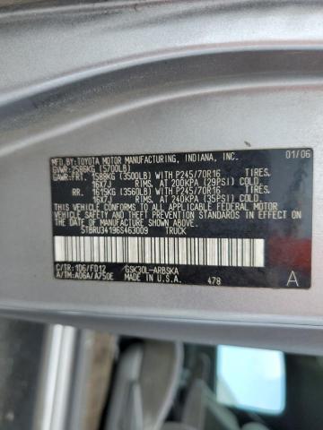 5TBRU34196S463009 - 2006 TOYOTA TUNDRA ACCESS CAB SR5 SILVER photo 12