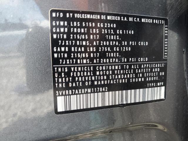 3VVRB7AX8PM117842 - 2023 VOLKSWAGEN TIGUAN S Gri fotoğraf 13