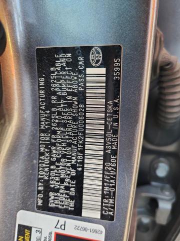 4T1BF1FK2FU006028 - 2015 TOYOTA CAMRY LE GRAY photo 12