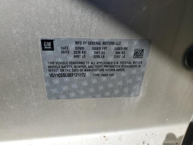 1G11C5SL0EF121172 - 2014 CHEVROLET MALIBU 1LT 米色 照片 12