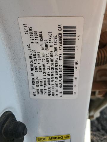 1HGCR2F38DA190972 - 2013 HONDA ACCORD LX WHITE photo 13