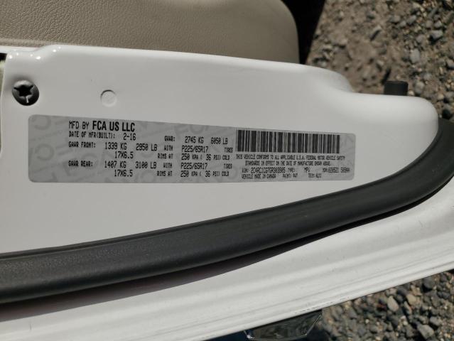 2C4RC1CG7GR303905 - 2016 CHRYSLER TOWN & COU TOURING L WHITE photo 13