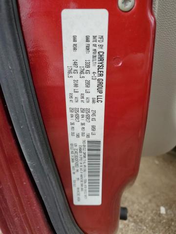 2C4RC1BGXDR742853 - 2013 CHRYSLER TOWN & COU TOURING MAROON photo 13