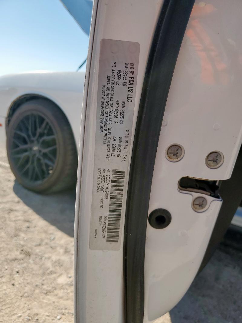 2C3CDZBTXKH641916 - 2019 DODGE CHALLENGER R/T Ağ foto 12