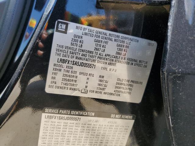 LRBFX1SA5JD055571 - 2018 BUICK ENVISION ESSENCE შავი ფოტო 13