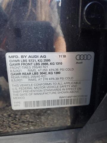 WA1C4AFY8K2028246 - 2019 AUDI SQ5 PRESTIGE BLACK photo 14