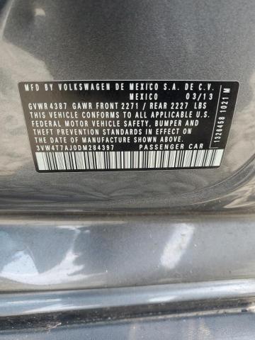 3VW4T7AJ0DM284397 - 2013 VOLKSWAGEN JETTA GLI GRAY photo 13