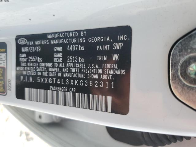 5XXGT4L3XKG362311 - 2019 KIA OPTIMA LX Ağ foto 12