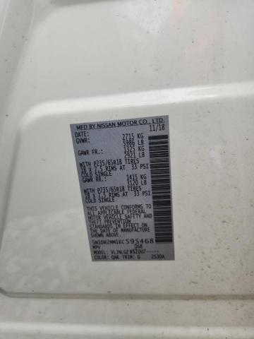 5N1DR2MM1KC595468 - 2019 NISSAN PATHFINDER S Biały zdjęcie 13