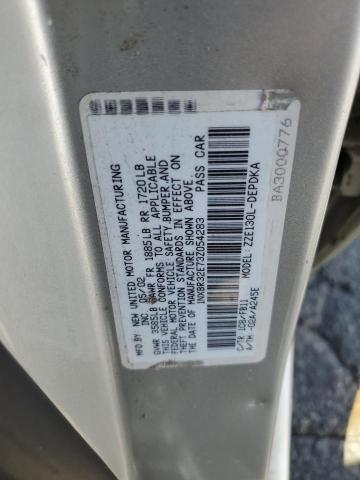 1NXBR32E73Z054283 - 2003 TOYOTA COROLLA CE SILVER photo 12