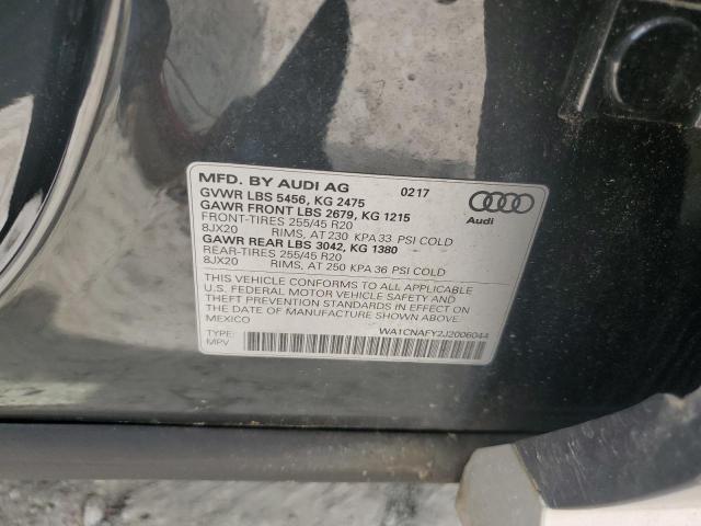 WA1CNAFY2J2006044 - 2018 AUDI Q5 PRESTIGE CHARCOAL photo 12