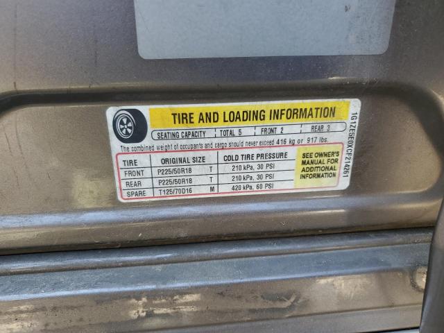 1G1ZE5E0XCF214261 - 2012 CHEVROLET MALIBU LTZ ნაცრისფერი ფოტო 12