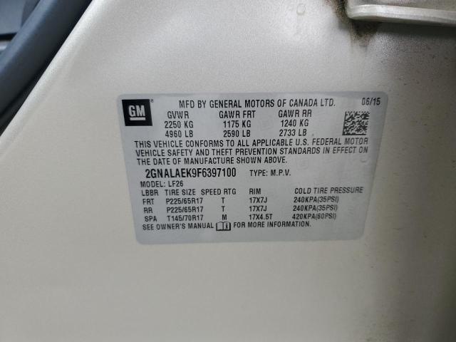 2GNALAEK9F6397100 - 2015 CHEVROLET EQUINOX LS Qəhvəyi foto 13