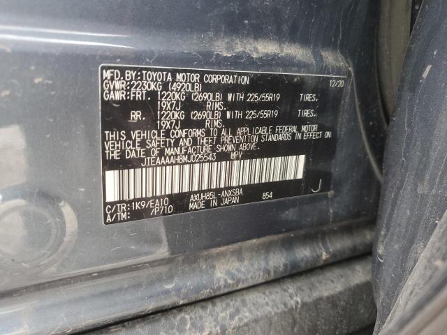 JTEAAAAH8MJ025543 - 2021 TOYOTA VENZA LE رمادي صورة 14