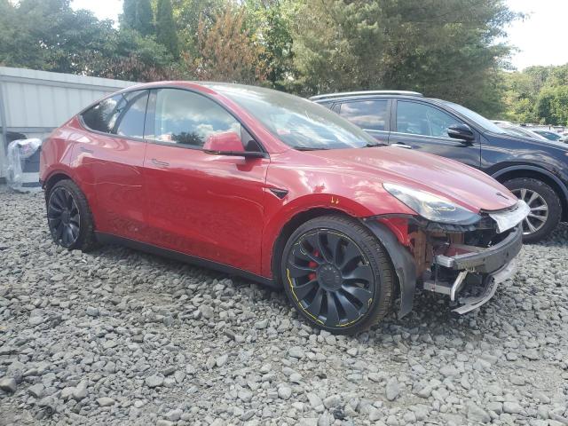 5YJYGDEF0MF269402 - 2021 TESLA MODEL Y RED photo 4