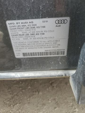 WA1ECCFS3JR029734 - 2018 AUDI Q3 PREMIUM Szary zdjęcie 14