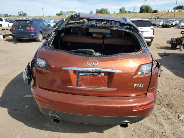 JNRAS08W96X200169 - 2006 INFINITI FX35 ORANGE photo 6