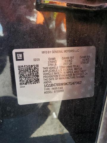 1G1BC5SM9K7147367 - 2019 CHEVROLET CRUZE LS 黑色 照片 13