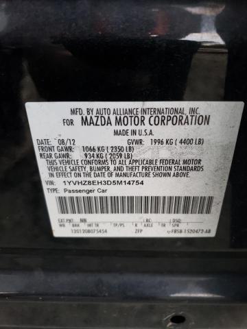 1YVHZ8EH3D5M14754 - 2013 MAZDA 6 TOURING PLUS BLACK photo 13