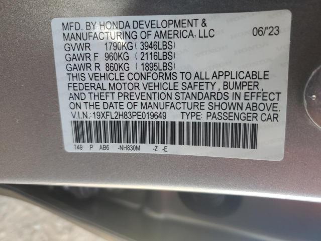 19XFL2H83PE019649 - 2023 HONDA CIVIC SPORT 银色 照片 12