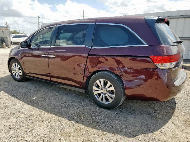 5FNRL5H6XFB027883 - 2015 HONDA ODYSSEY EXL BURGUNDY photo 2