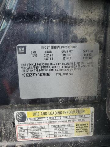 1G1ZK577X94229060 - 2009 CHEVROLET MALIBU LTZ BLACK photo 13