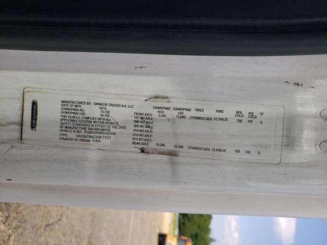 1FUBGEDV8GLHC5787 - 2016 FREIGHTLINER CASCADIA 1 WHITE photo 10