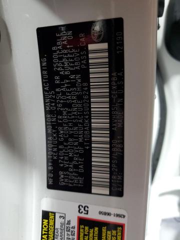 4T1DBADK4SU026248 - 2025 TOYOTA CAMRY XSE WHITE photo 12