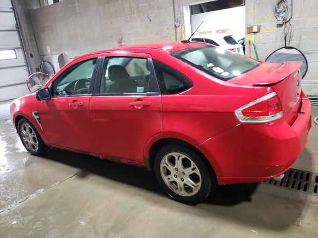 1FAHP35N58W274832 - 2008 FORD FOCUS SE RED photo 2