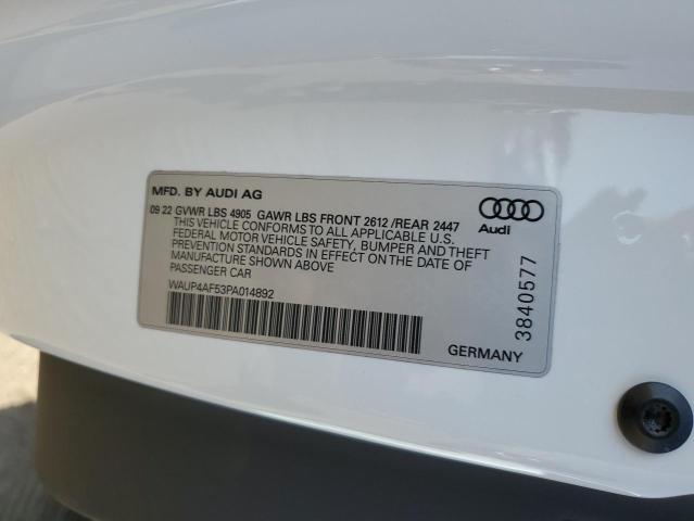 WAUP4AF53PA014892 - 2023 AUDI S5 PREMIUM PLUS 白色 照片 12