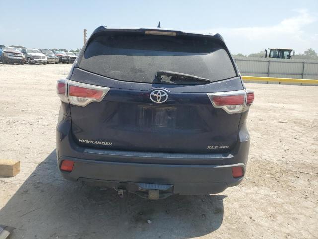 5TDJKRFH6GS263956 - 2016 TOYOTA HIGHLANDER XLE BLUE photo 6
